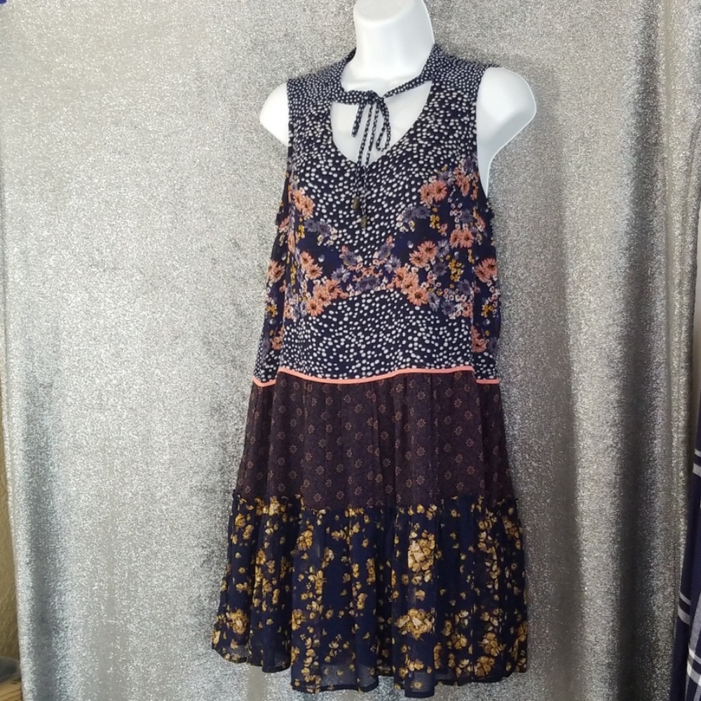 xhilaration size small boho peasant dress